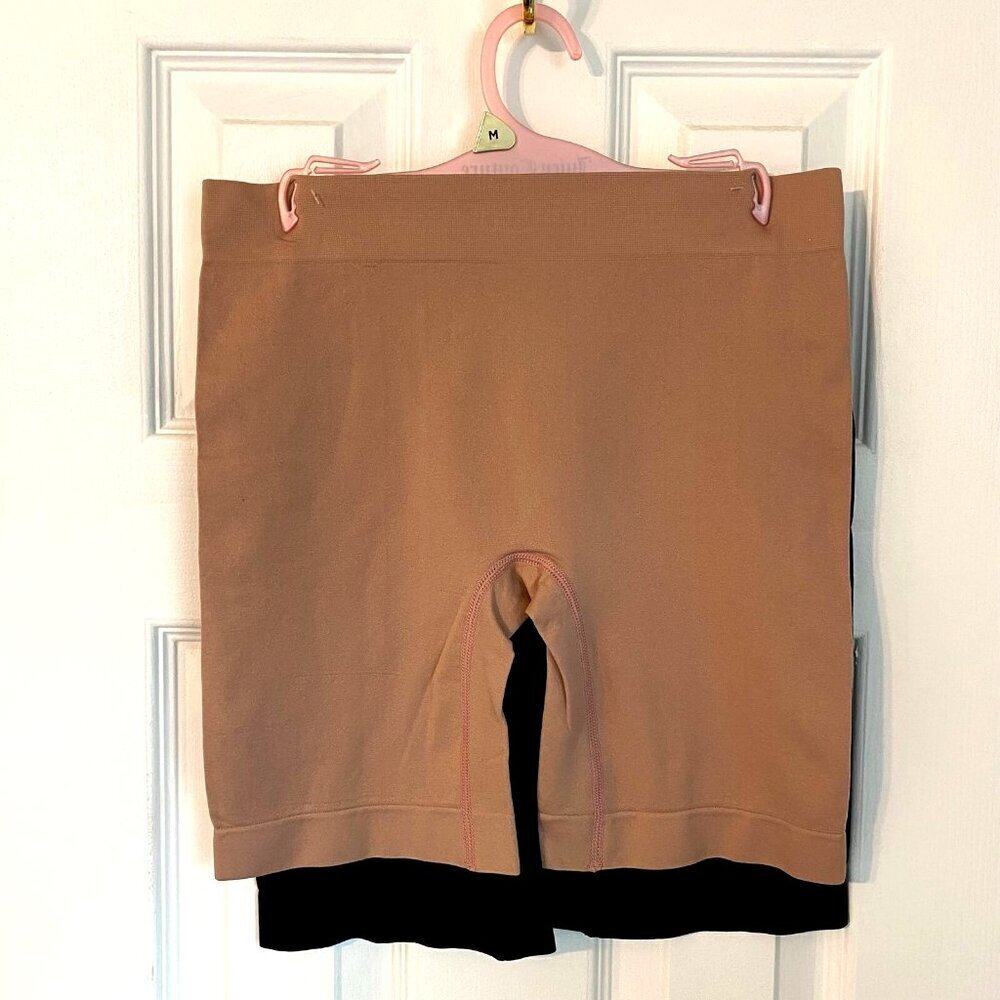 Juicy Couture Seamless Shaping Biker Shorts Slimming Set Black Beige NWT Size 2X - Picture 4 of 8